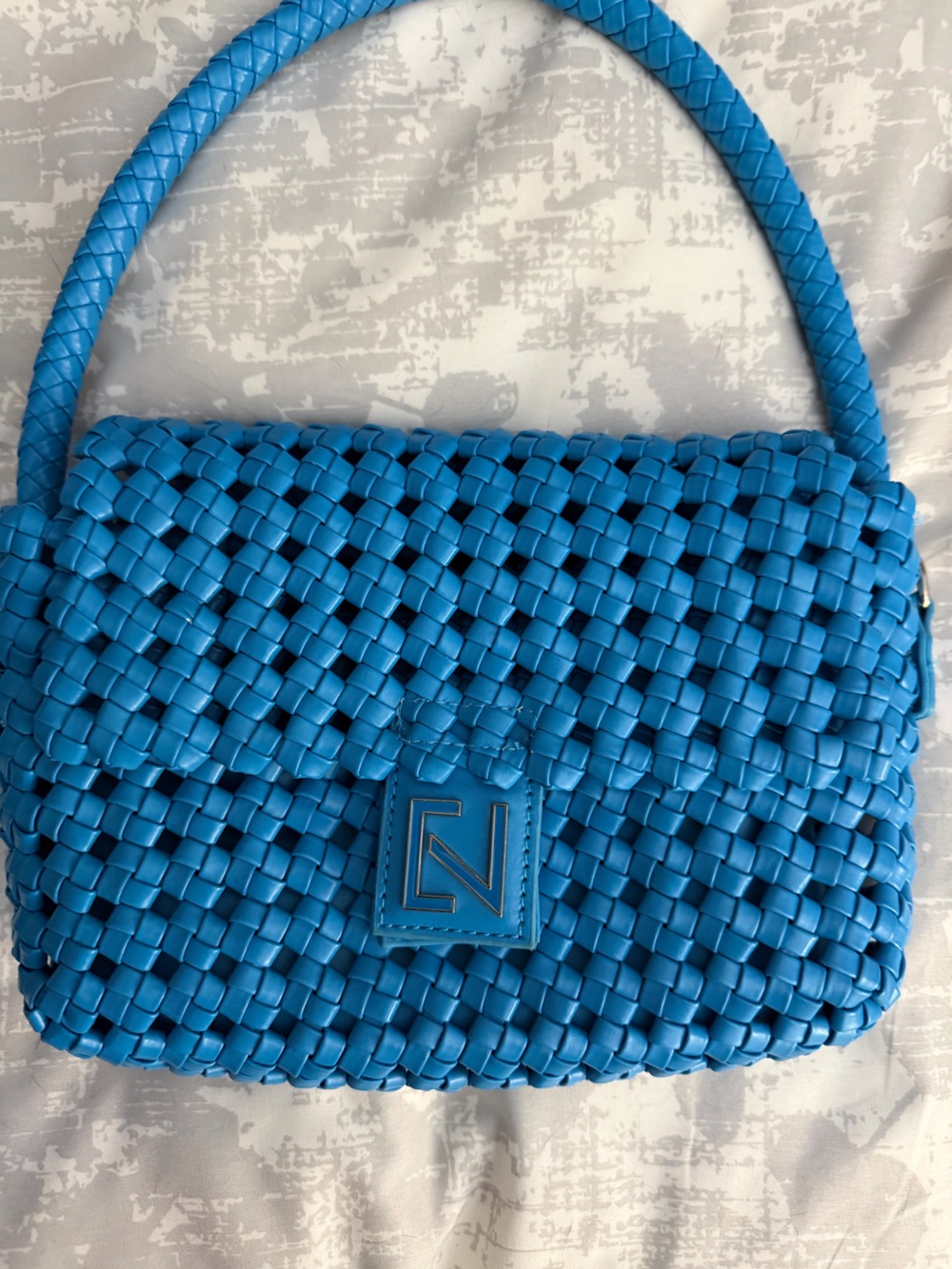 Blue Woven Crossbody or Shoulder Bag!